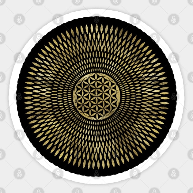 Golden Flower of Life Sticker by Nartissima